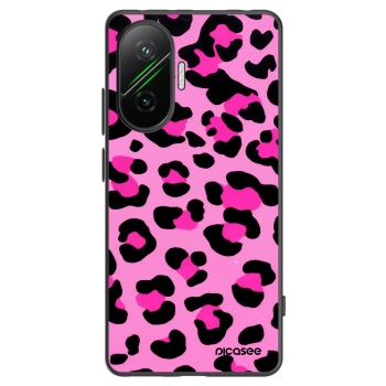 Picasee silikonowe czarne etui na Xiaomi Poco F7 5G - Pink Tiger
