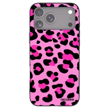 Picasee silikonowe czarne etui na Apple iPhone 17 Pro Max - Pink Tiger