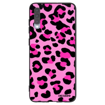 Picasee silikonowe czarne etui na Samsung Galaxy A70 A705F - Pink Tiger
