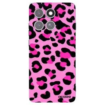Picasee silikonowe czarne etui na Motorola Edge 60 Pro - Pink Tiger