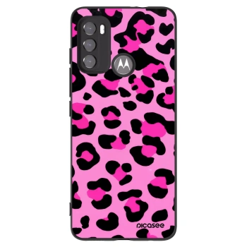Picasee silikonowe czarne etui na Motorola Edge 60 5G - Pink Tiger