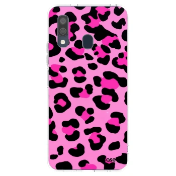Picasee silikonowe przeźroczyste etui na Samsung Galaxy A40 A405F - Pink Tiger