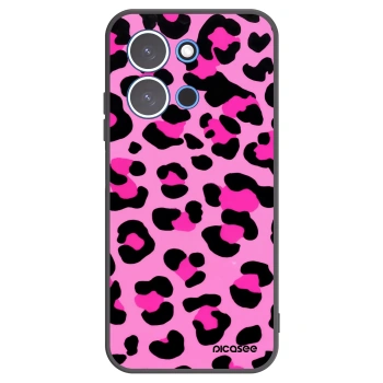 Picasee silikonowe czarne etui na Xiaomi Redmi 15C 4G - Pink Tiger