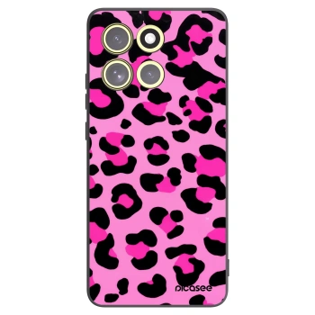 Picasee silikonowe czarne etui na Motorola Moto G86 Power 5G - Pink Tiger