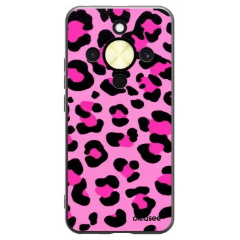 Picasee silikonowe czarne etui na Honor Magic8 Lite 5G - Pink Tiger
