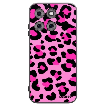 Picasee silikonowe czarne etui na Motorola Moto G77 - Pink Tiger