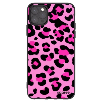 Picasee silikonowe czarne etui na Apple iPhone 11 Pro Max - Pink Tiger