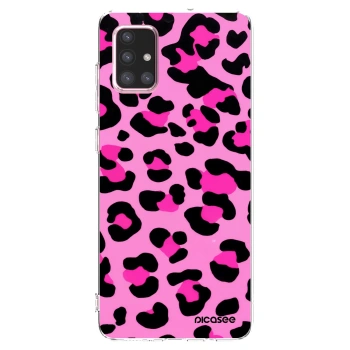 Picasee silikonowe przeźroczyste etui na Samsung Galaxy A71 A715F - Pink Tiger