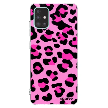 Picasee silikonowe przeźroczyste etui na Samsung Galaxy A51 A515F - Pink Tiger