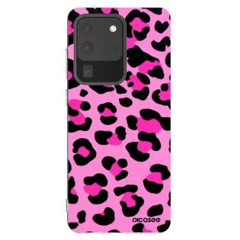 Picasee silikonowe przeźroczyste etui na Samsung Galaxy S20 Ultra 5G G988F - Pink Tiger