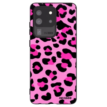 Picasee silikonowe czarne etui na Samsung Galaxy S20 Ultra 5G G988F - Pink Tiger