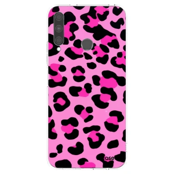 Picasee silikonowe przeźroczyste etui na Huawei P40 Lite E - Pink Tiger