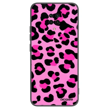 Picasee silikonowe czarne etui na Xiaomi Redmi Note 9 Pro - Pink Tiger