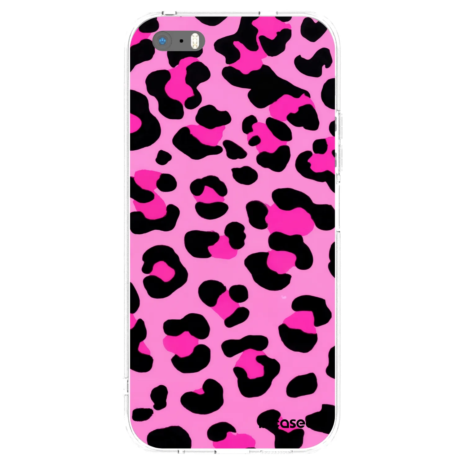 Picasee silikonowe przeźroczyste etui na Apple iPhone 5/5S/SE - Pink Tiger