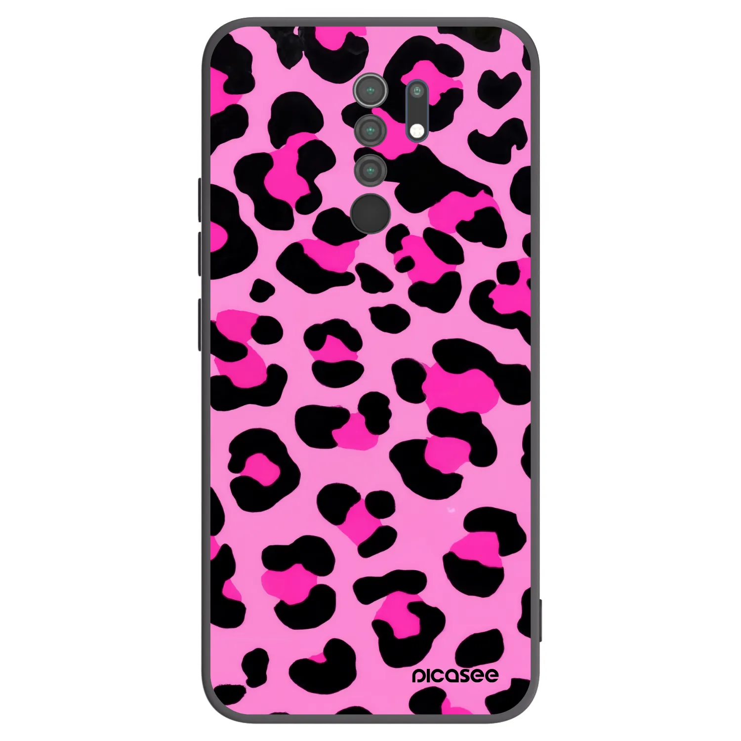 Picasee silikonowe czarne etui na Xiaomi Redmi 9 - Pink Tiger