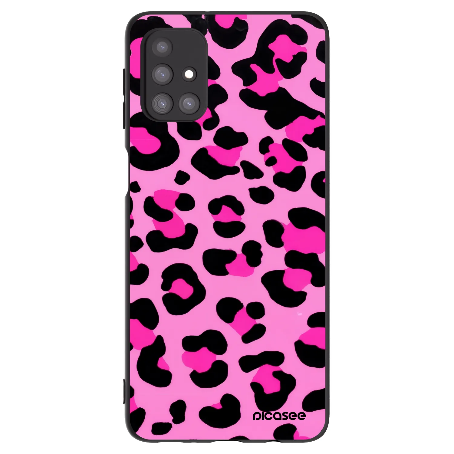 Picasee silikonowe czarne etui na Samsung Galaxy M31s - Pink Tiger