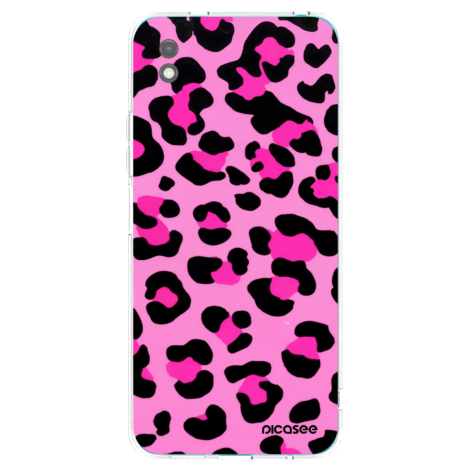 Picasee silikonowe czarne etui na Xiaomi Redmi 9A - Pink Tiger
