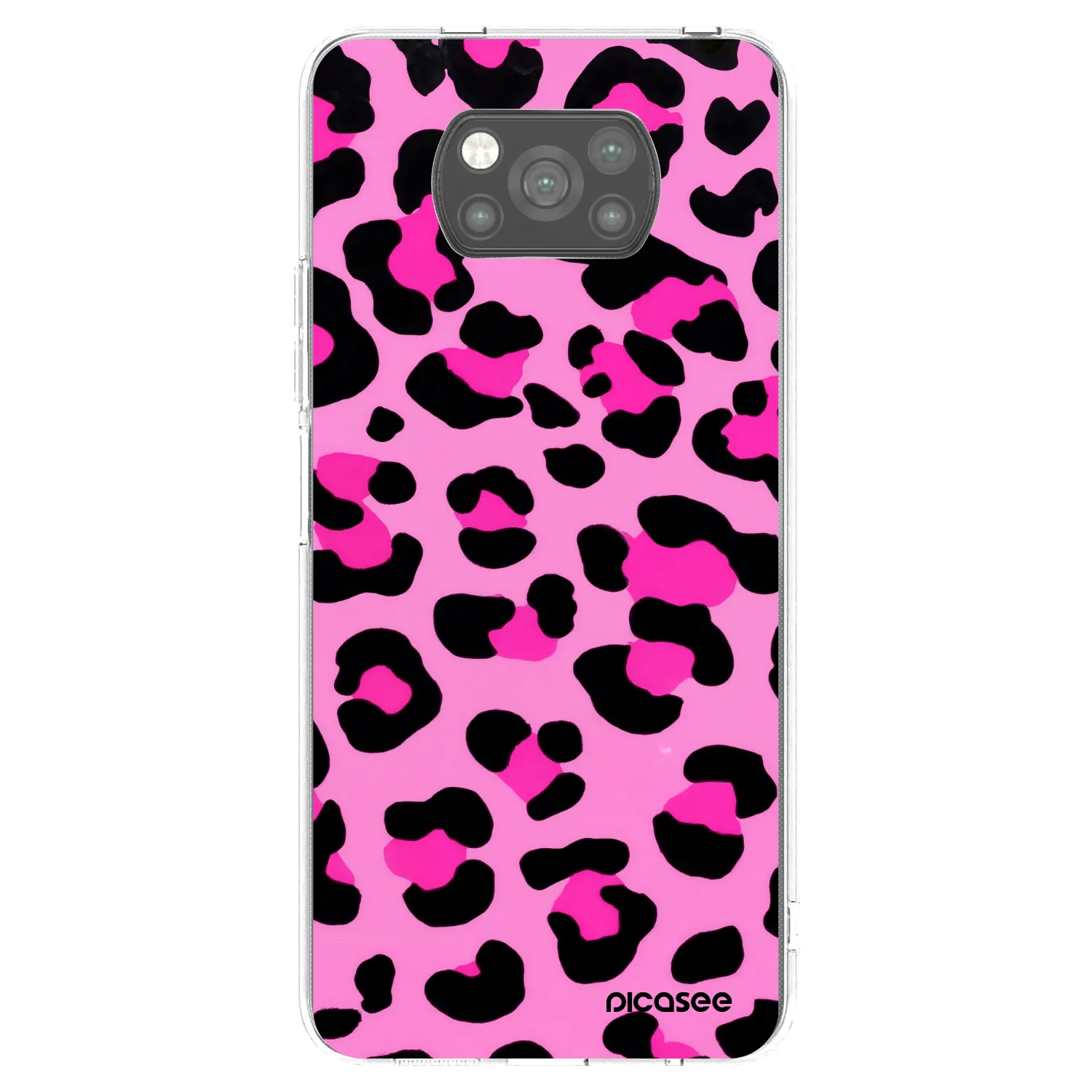 Picasee silikonowe czarne etui na Xiaomi Poco X3 - Pink Tiger
