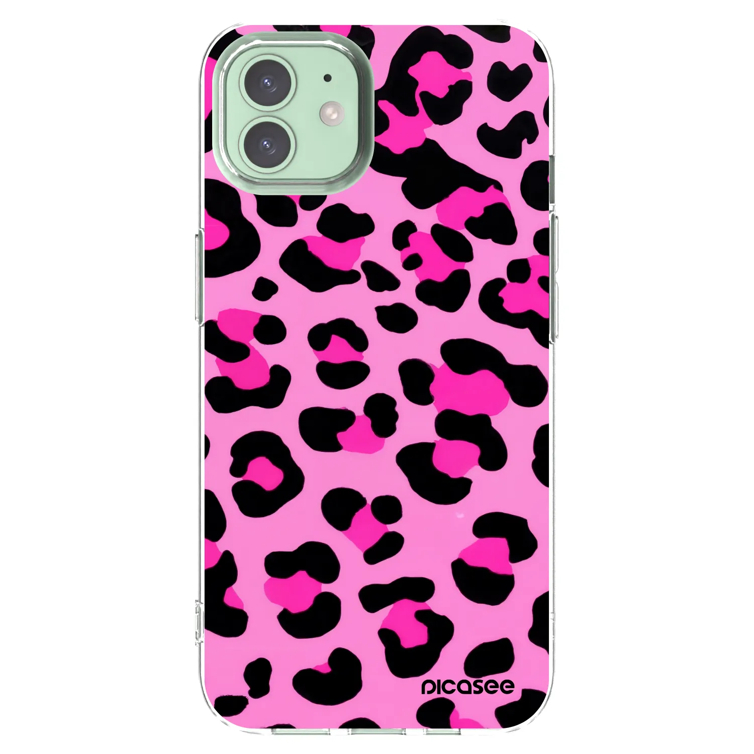 Picasee silikonowe przeźroczyste etui na Apple iPhone 12 - Pink Tiger