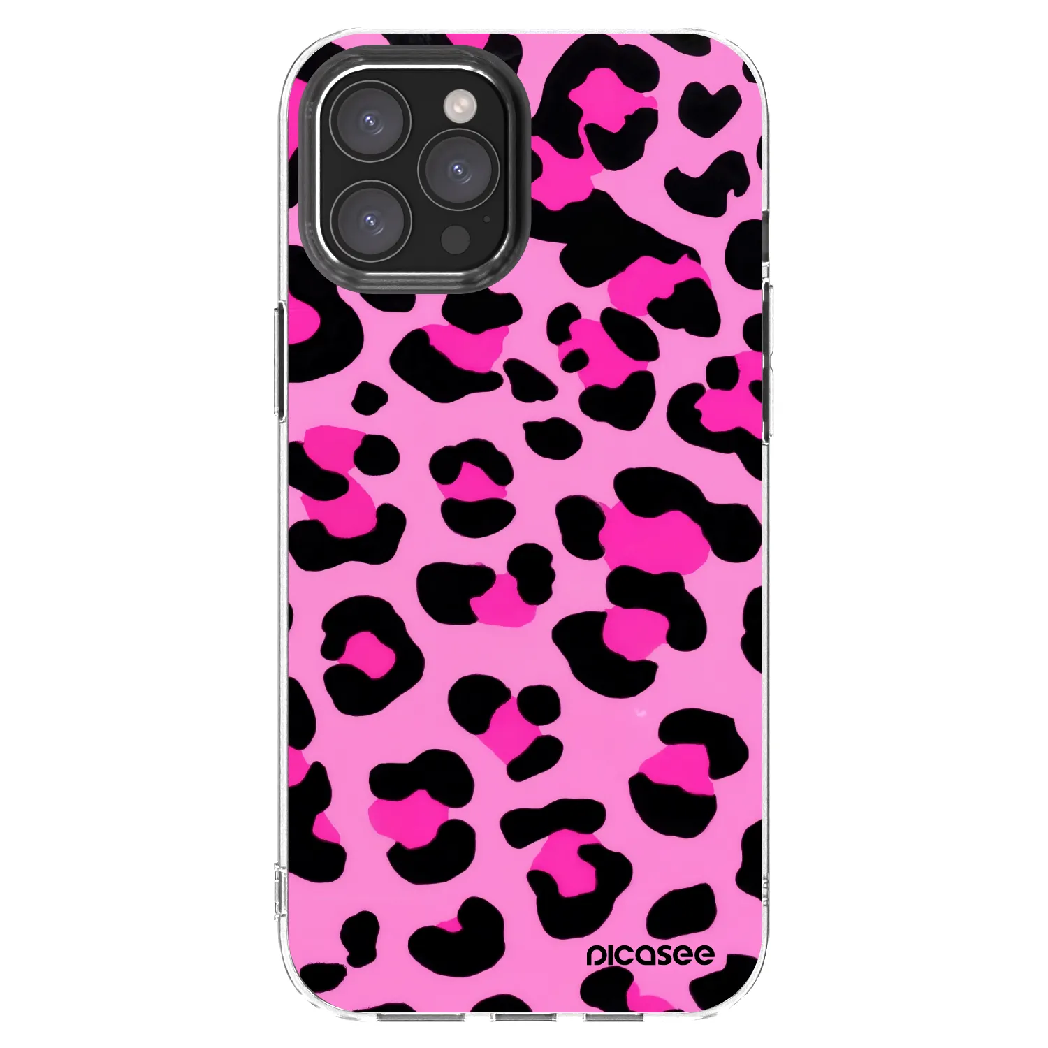 Picasee silikonowe przeźroczyste etui na Apple iPhone 12 Pro Max - Pink Tiger