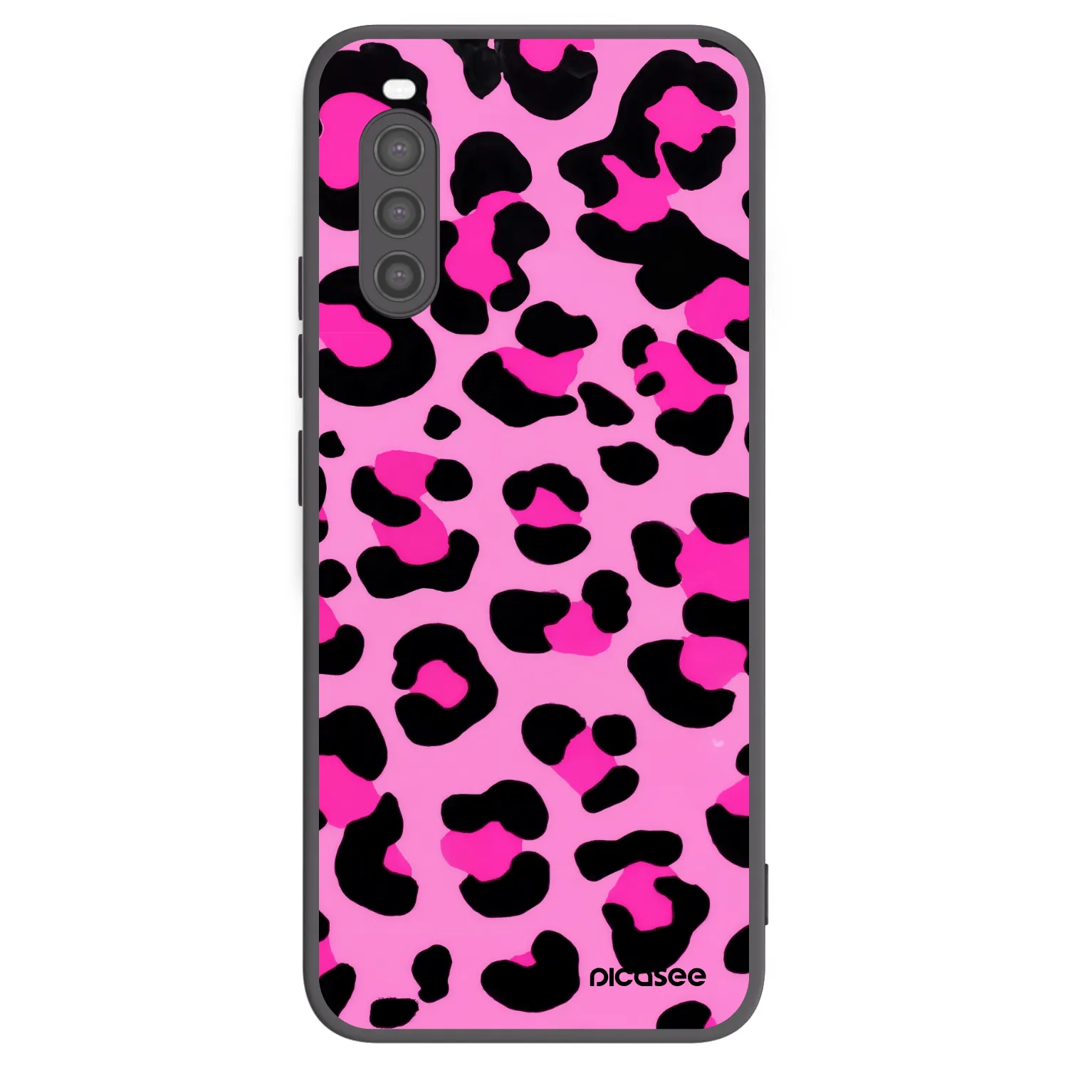 Picasee silikonowe czarne etui na Sony Xperia 10 II - Pink Tiger