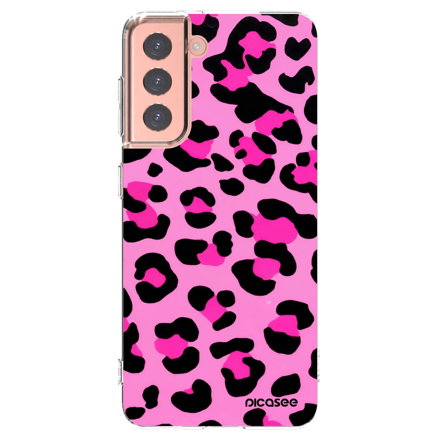 Picasee silikonowe przeźroczyste etui na Samsung Galaxy S21 5G G991B - Pink Tiger