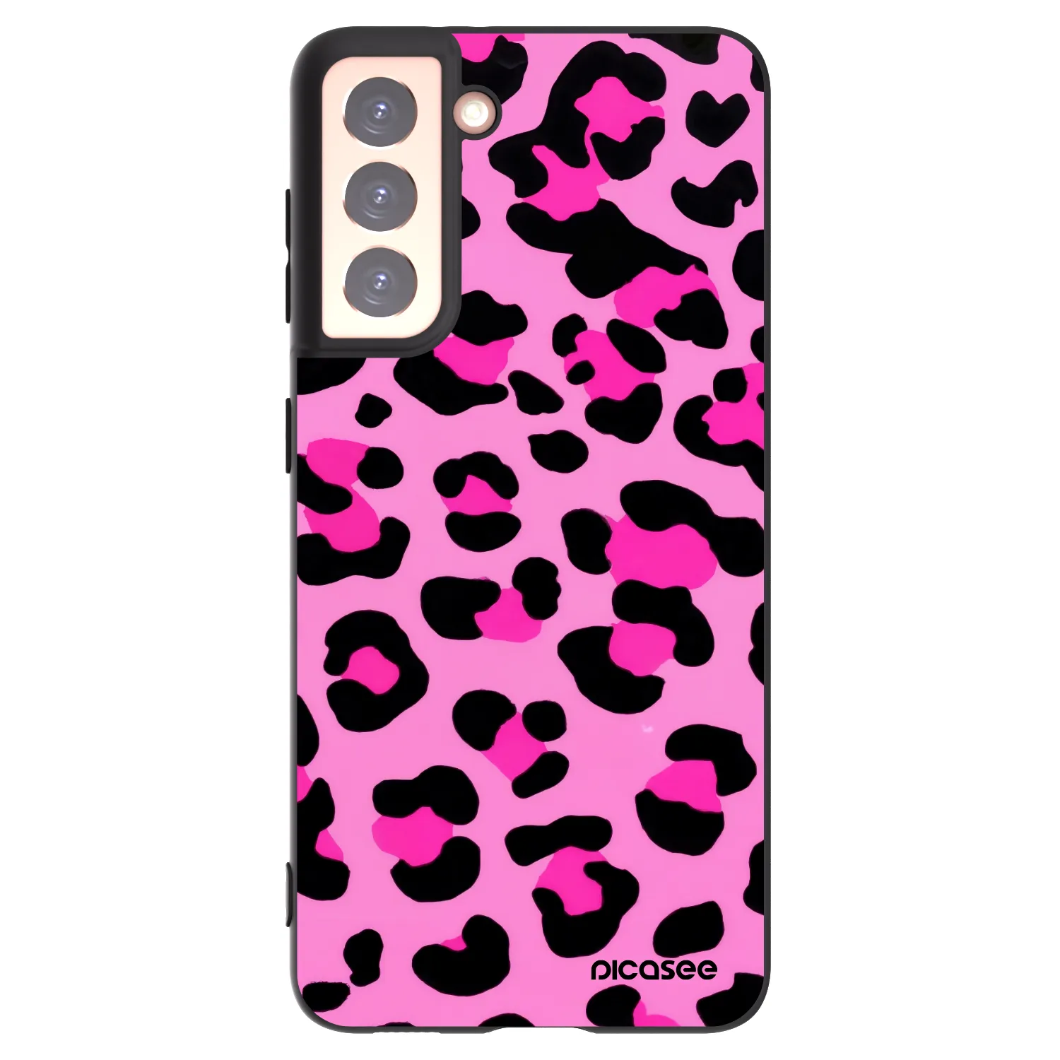 Picasee silikonowe czarne etui na Samsung Galaxy S21 5G G991B - Pink Tiger