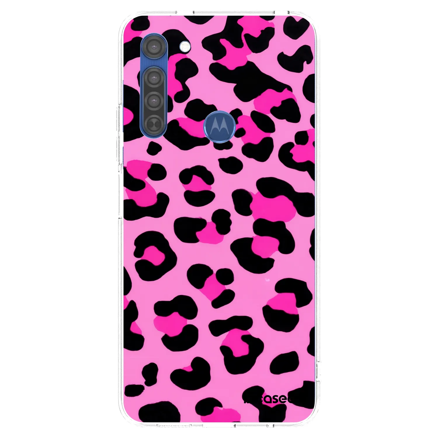 Picasee silikonowe przeźroczyste etui na Motorola Moto G8 - Pink Tiger