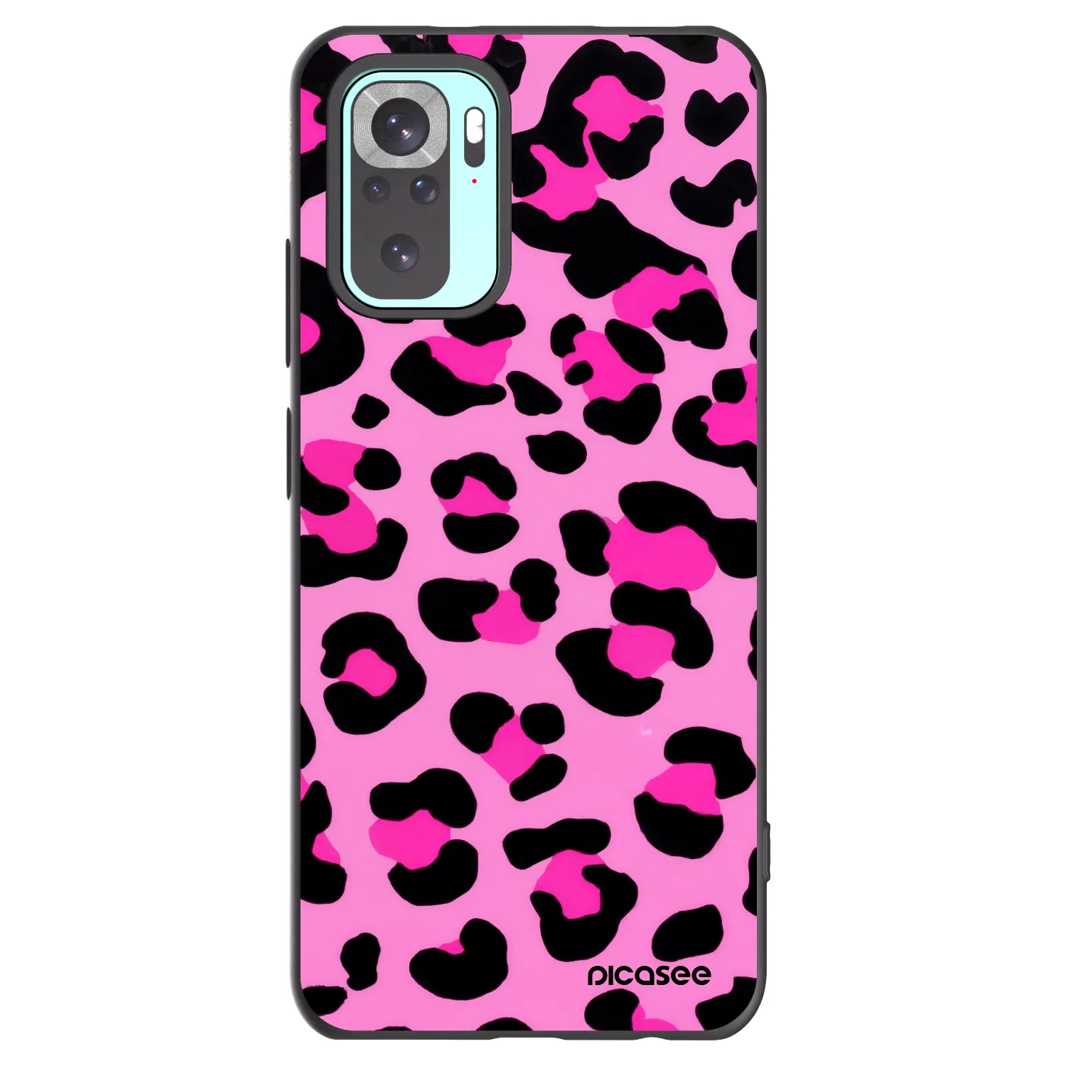 Picasee silikonowe czarne etui na Xiaomi Redmi Note 10 Pro - Pink Tiger