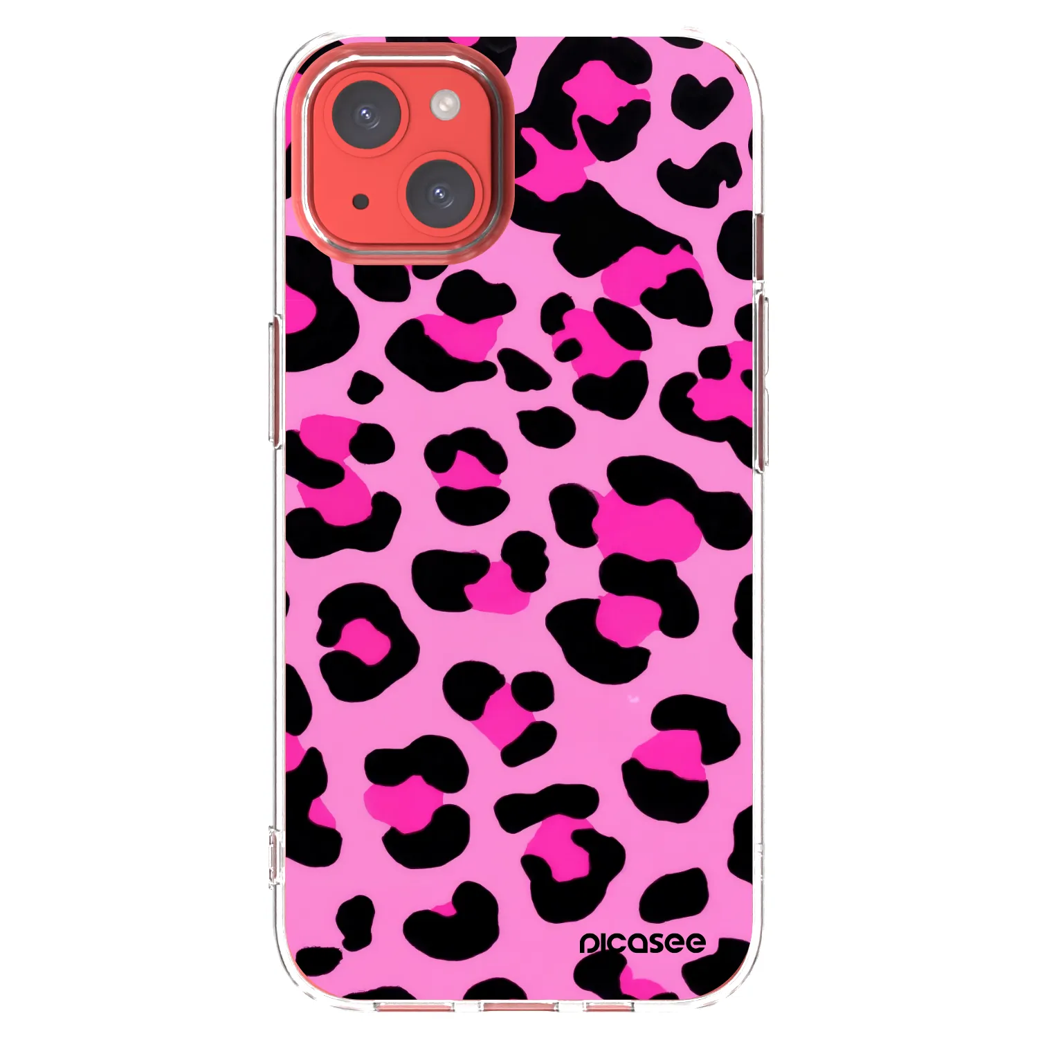 Picasee silikonowe przeźroczyste etui na Apple iPhone 13 - Pink Tiger