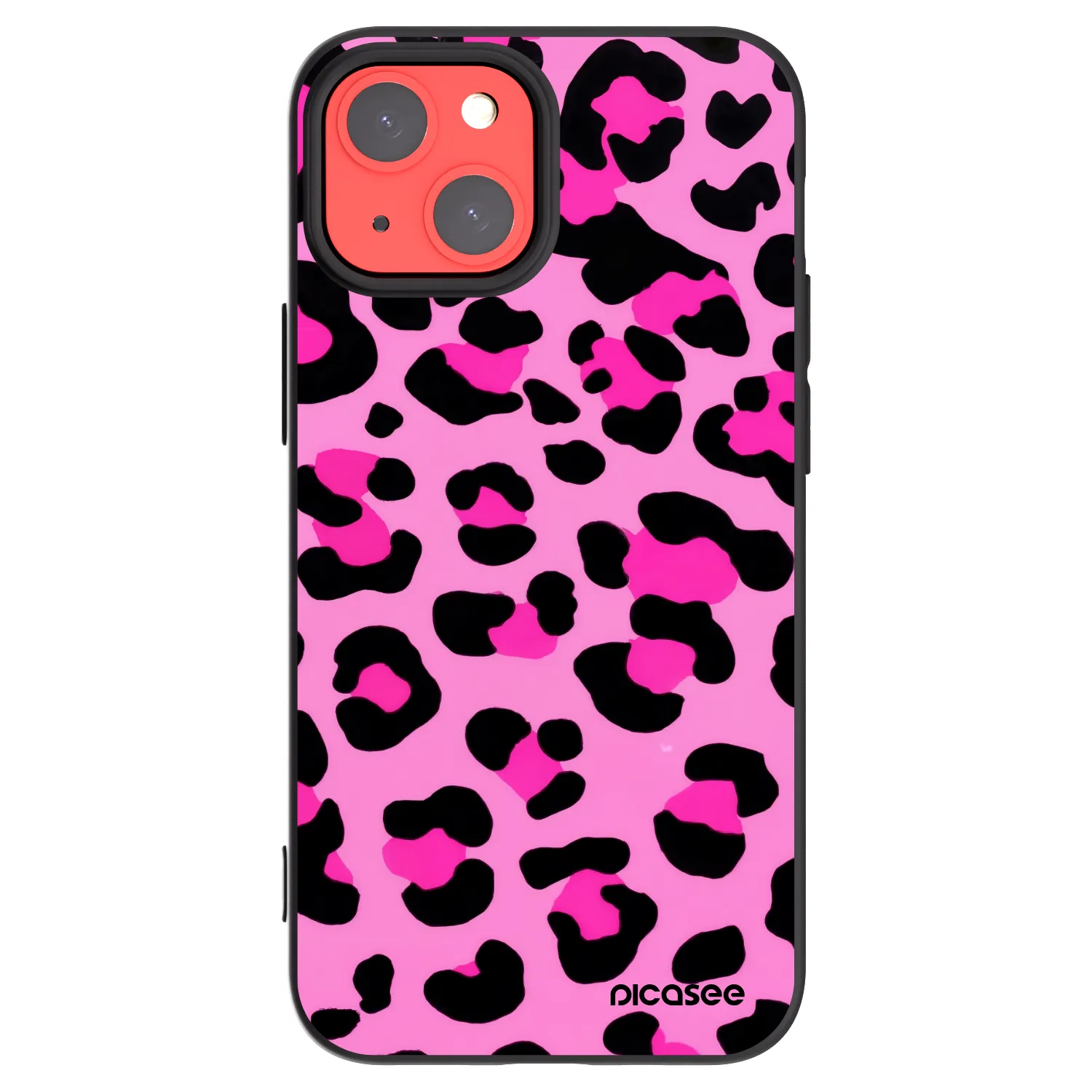 Picasee silikonowe czarne etui na Apple iPhone 13 mini - Pink Tiger
