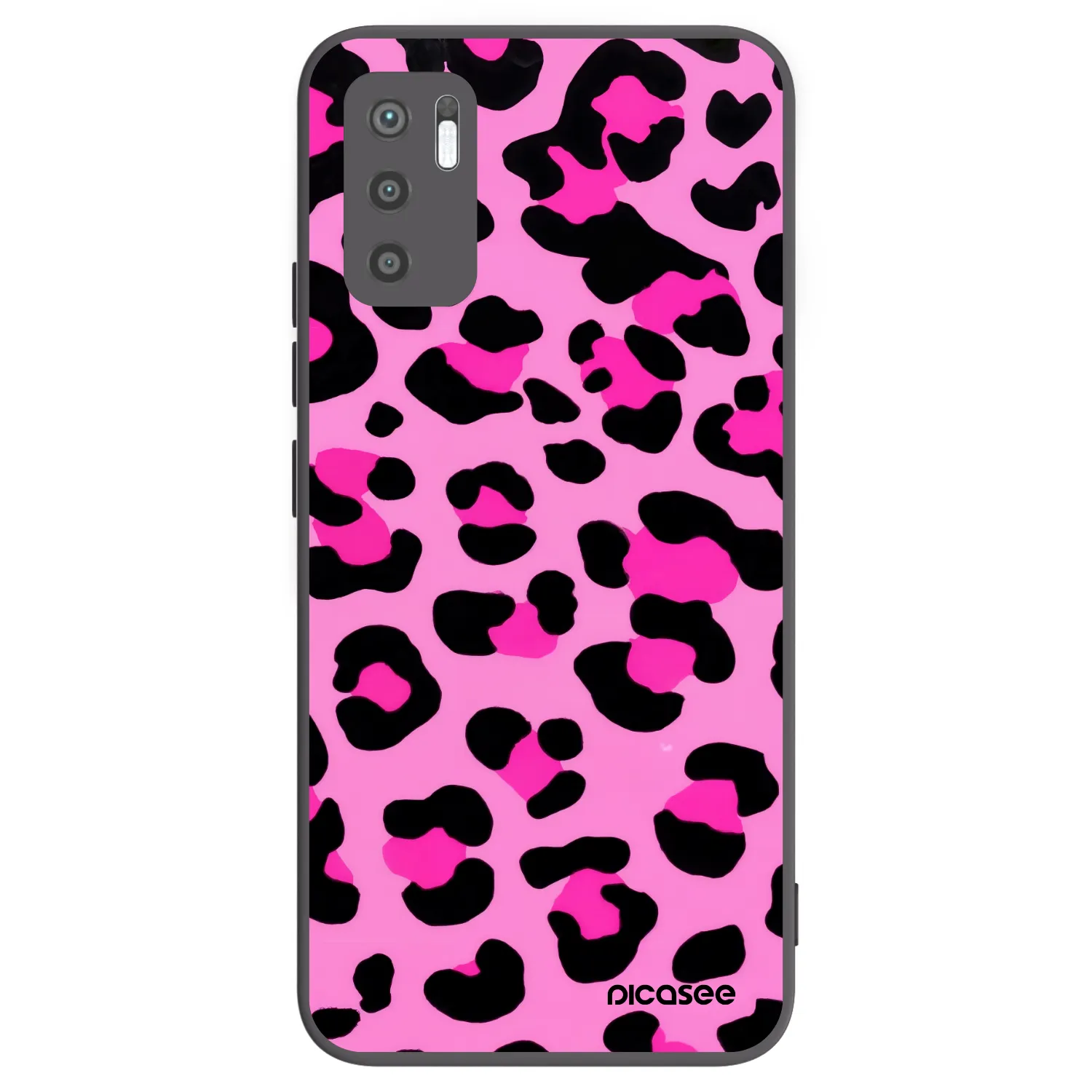 Picasee silikonowe czarne etui na Xiaomi Redmi Note 10 5G - Pink Tiger