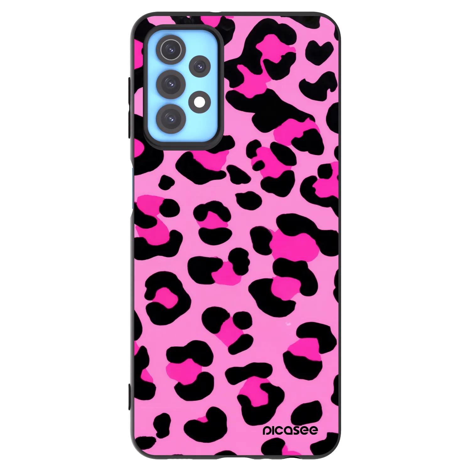 Picasee silikonowe czarne etui na Samsung Galaxy A32 4G SM-A325F - Pink Tiger