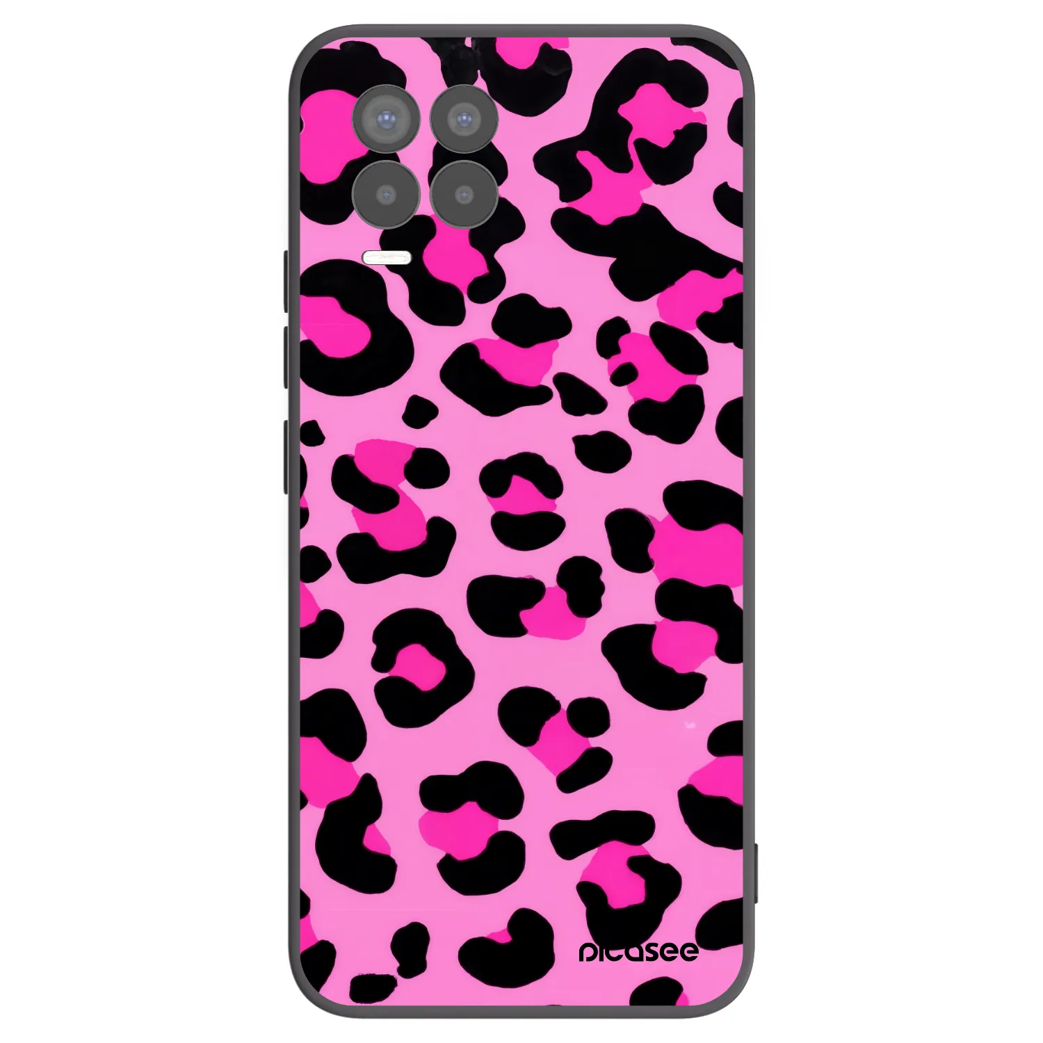 Picasee silikonowe czarne etui na Realme 8 Pro - Pink Tiger