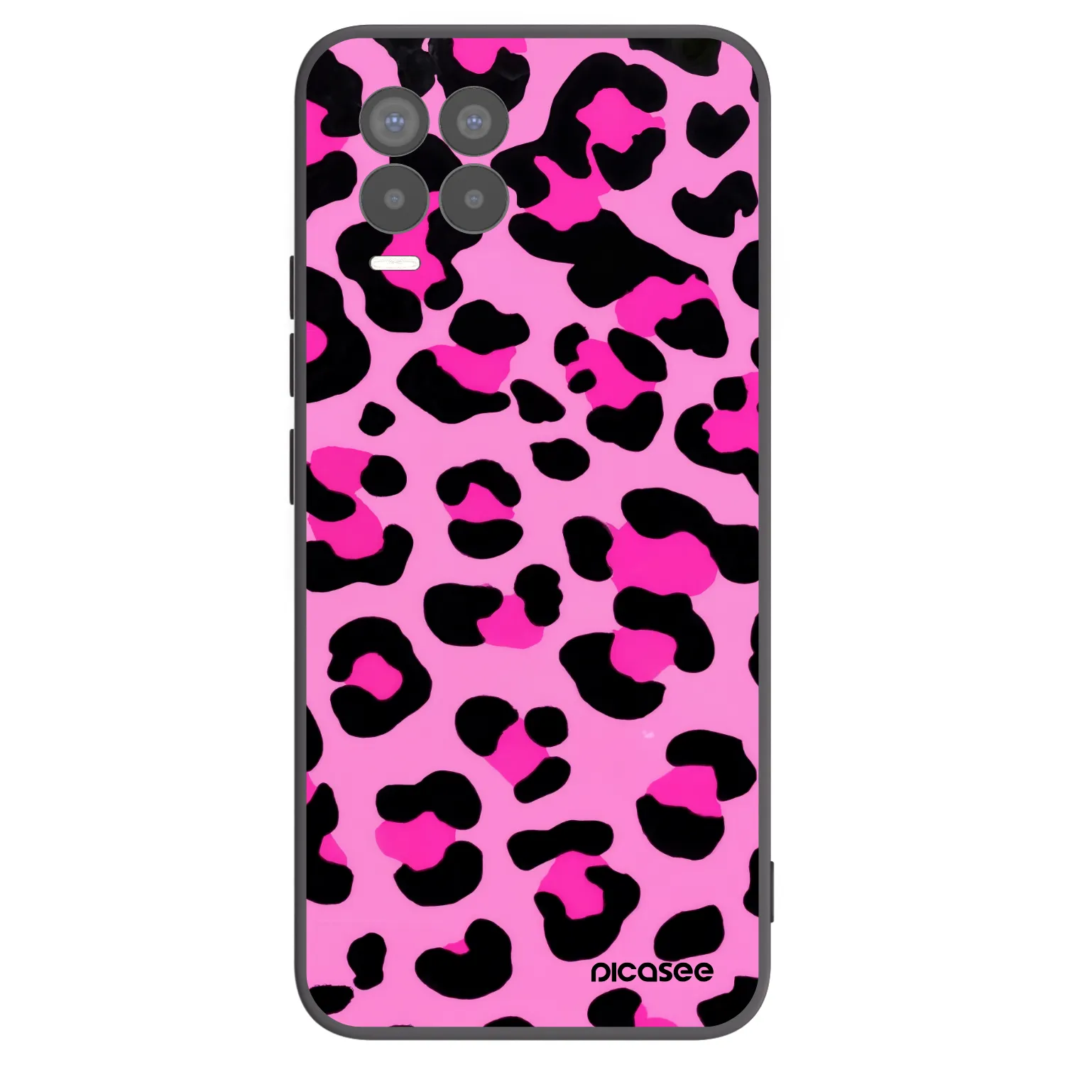 Picasee silikonowe czarne etui na Realme 8 4G - Pink Tiger