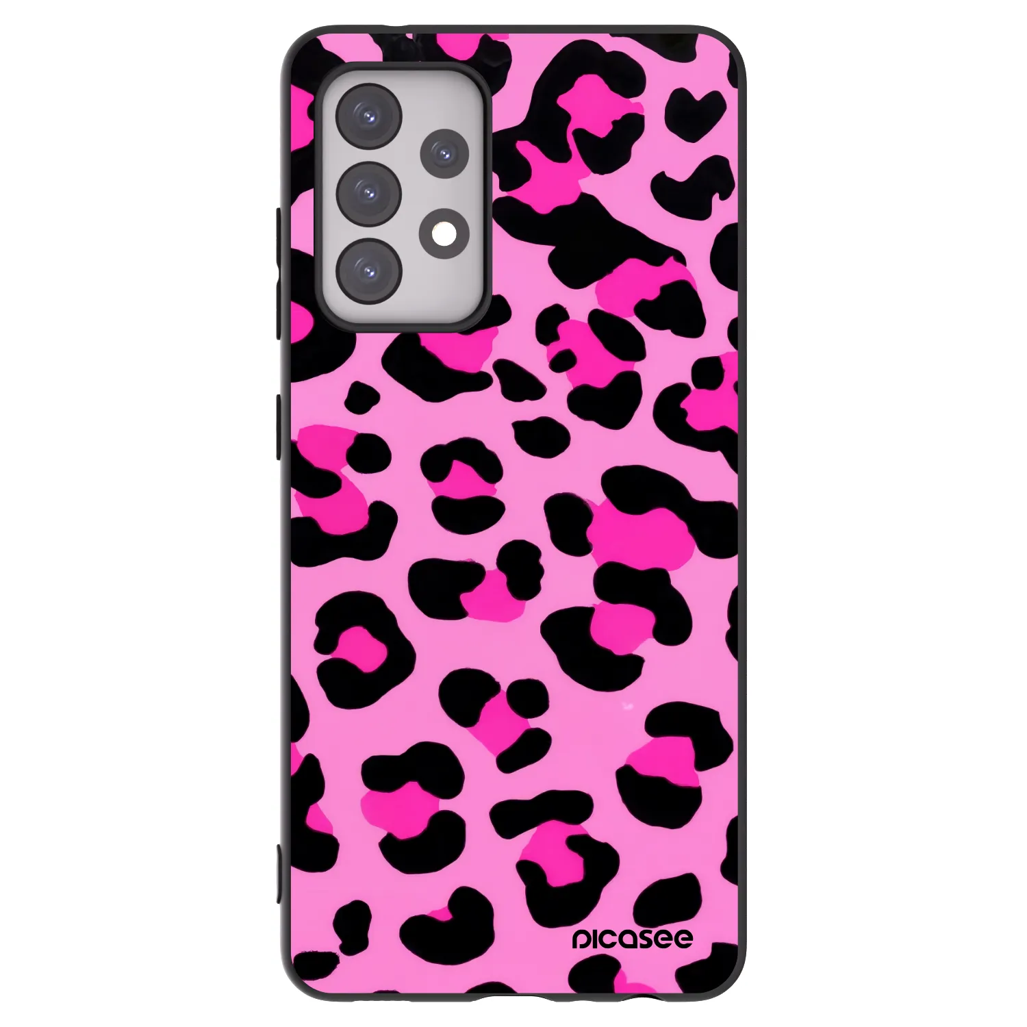 Picasee silikonowe czarne etui na Samsung Galaxy A52s 5G A528B - Pink Tiger