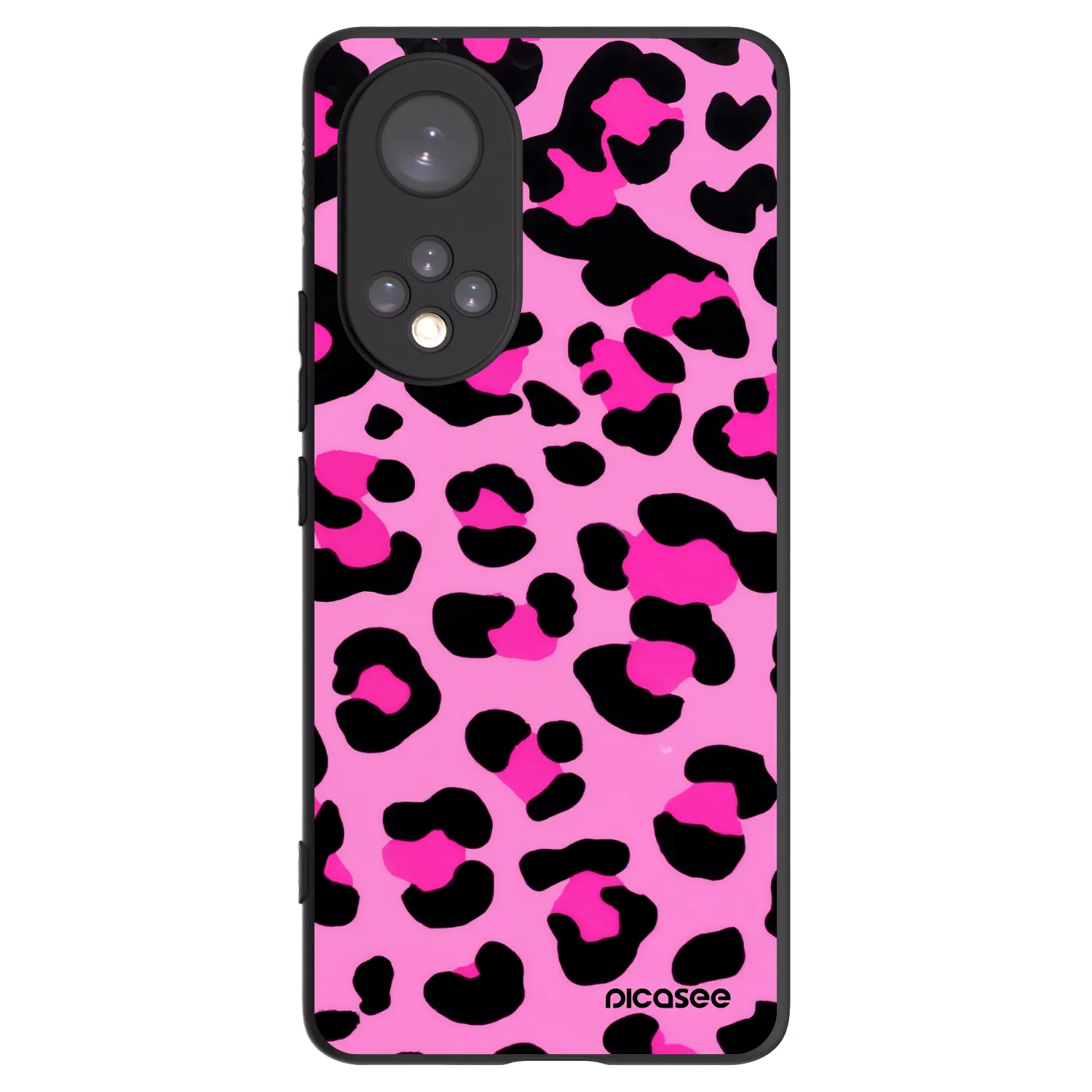 Picasee silikonowe czarne etui na Honor 50 5G - Pink Tiger