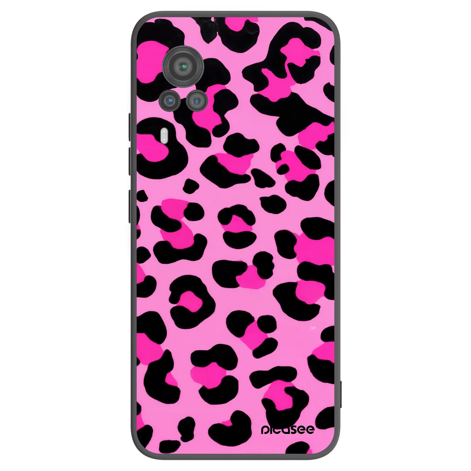 Picasee silikonowe czarne etui na Vivo X60 Pro 5G - Pink Tiger