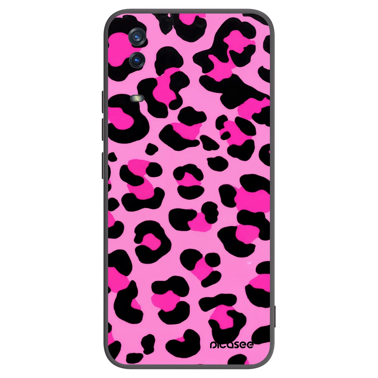 Picasee silikonowe czarne etui na Vivo Y11s - Pink Tiger