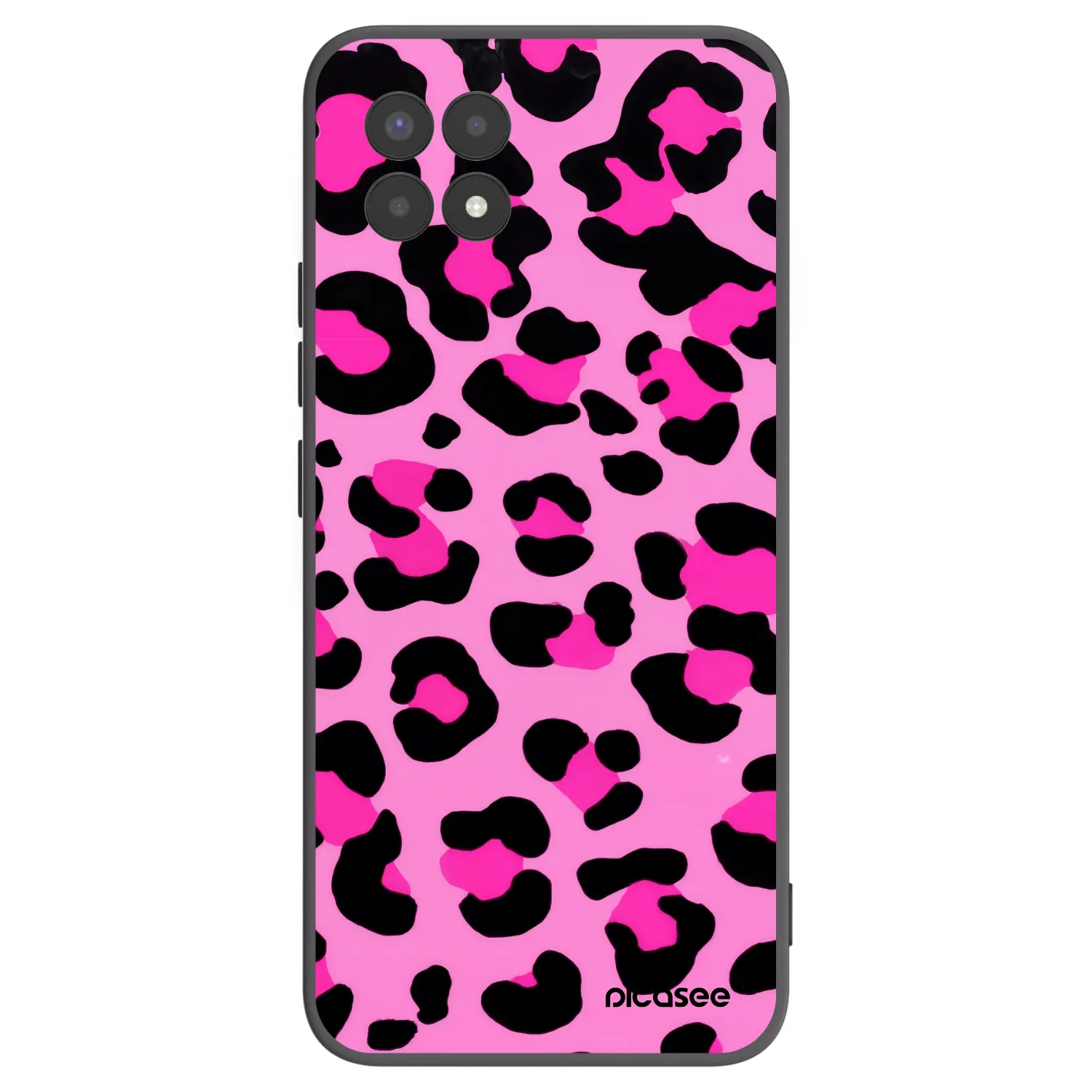 Picasee silikonowe czarne etui na Realme 8i - Pink Tiger