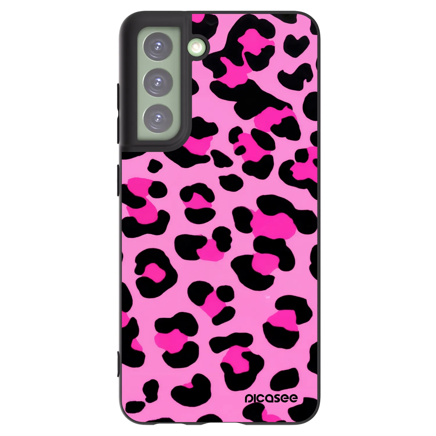 Picasee silikonowe czarne etui na Samsung Galaxy S21 FE 5G - Pink Tiger
