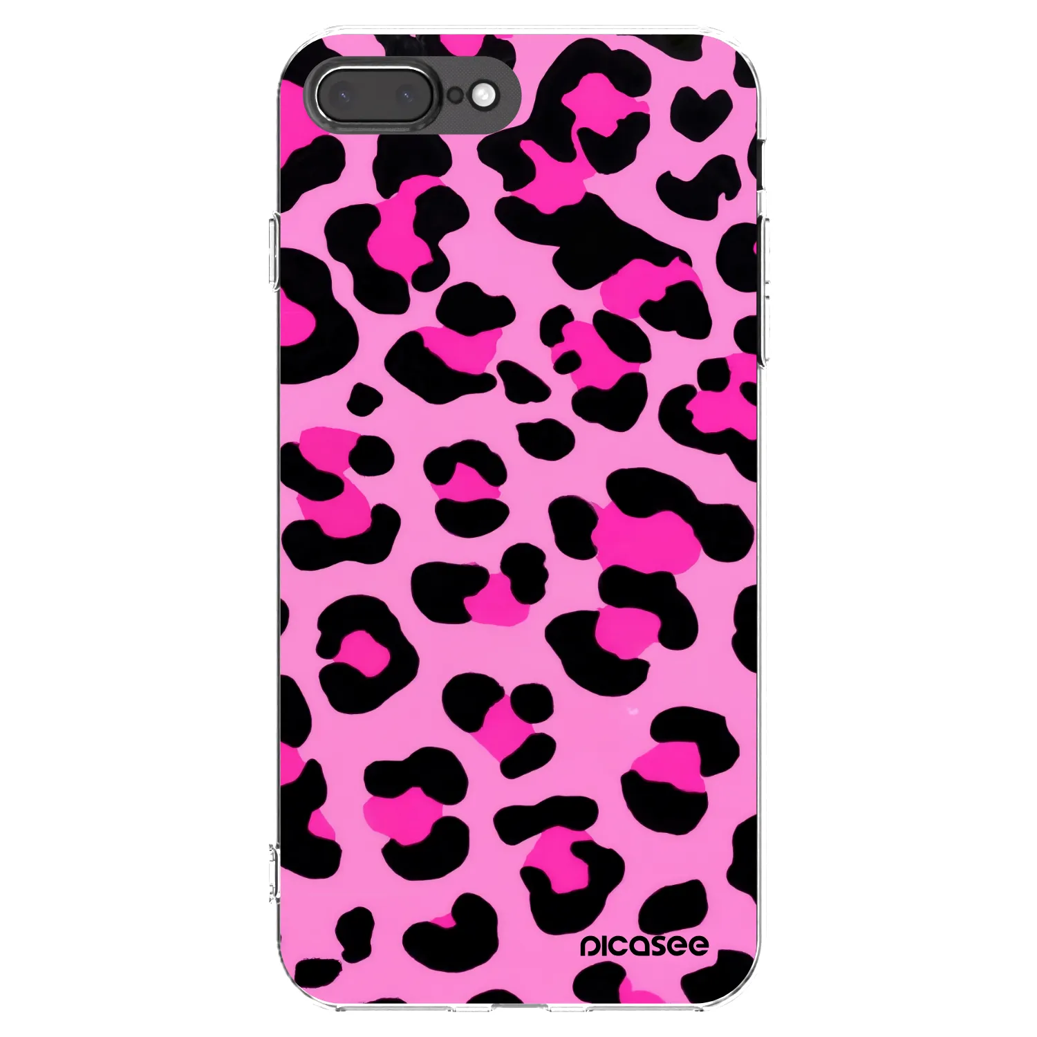 Picasee silikonowe przeźroczyste etui na Apple iPhone 7 Plus - Pink Tiger