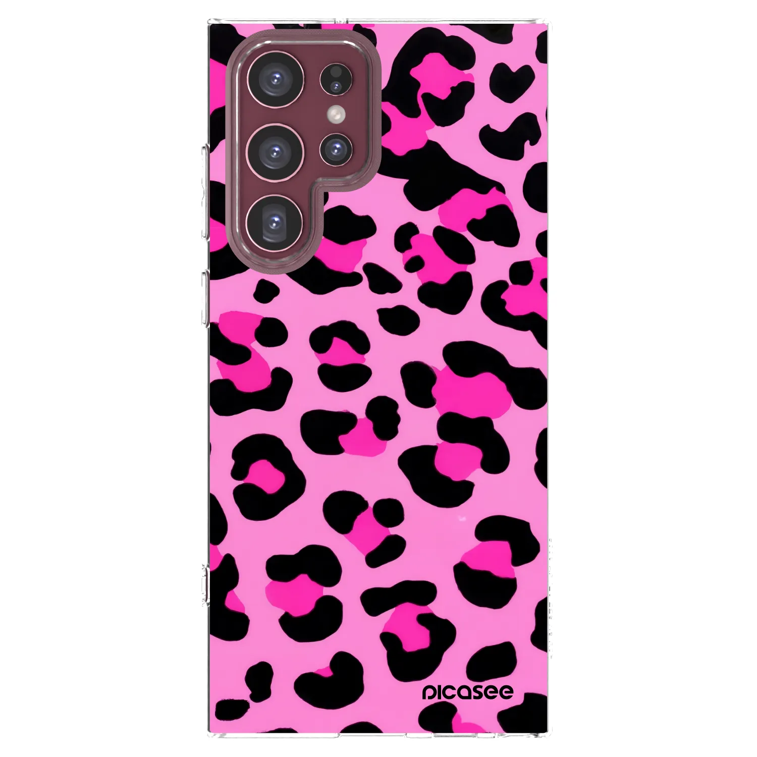Picasee silikonowe przeźroczyste etui na Samsung Galaxy S22 Ultra 5G - Pink Tiger