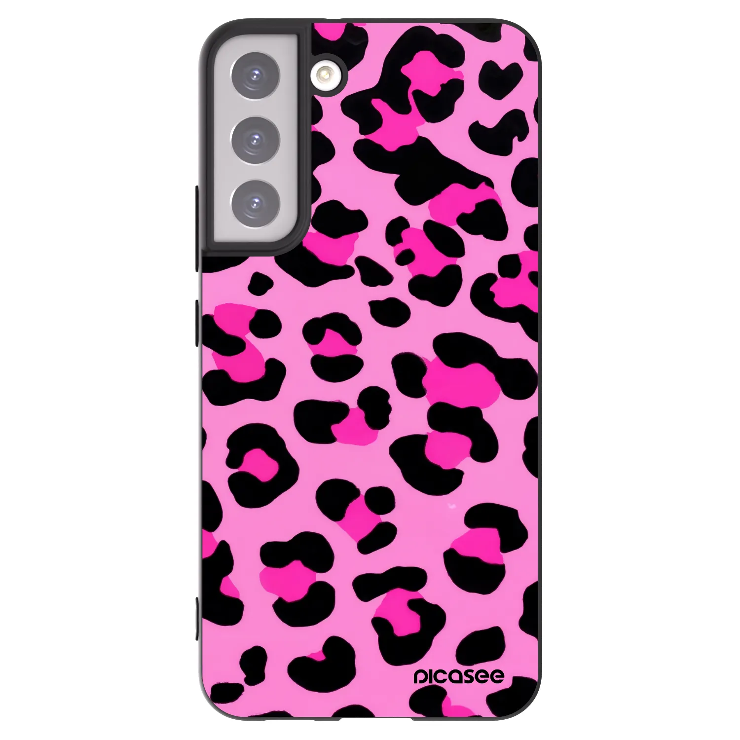 Picasee silikonowe czarne etui na Samsung Galaxy S22+ 5G - Pink Tiger