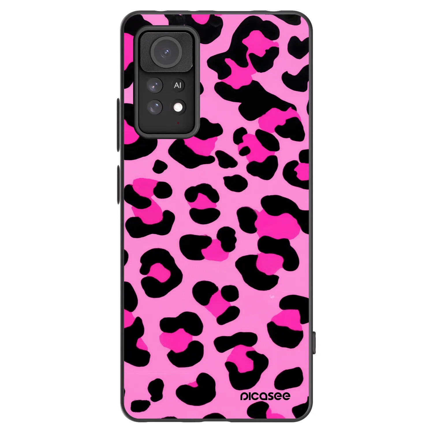 Picasee silikonowe czarne etui na Xiaomi Redmi Note 11 Pro 5G - Pink Tiger