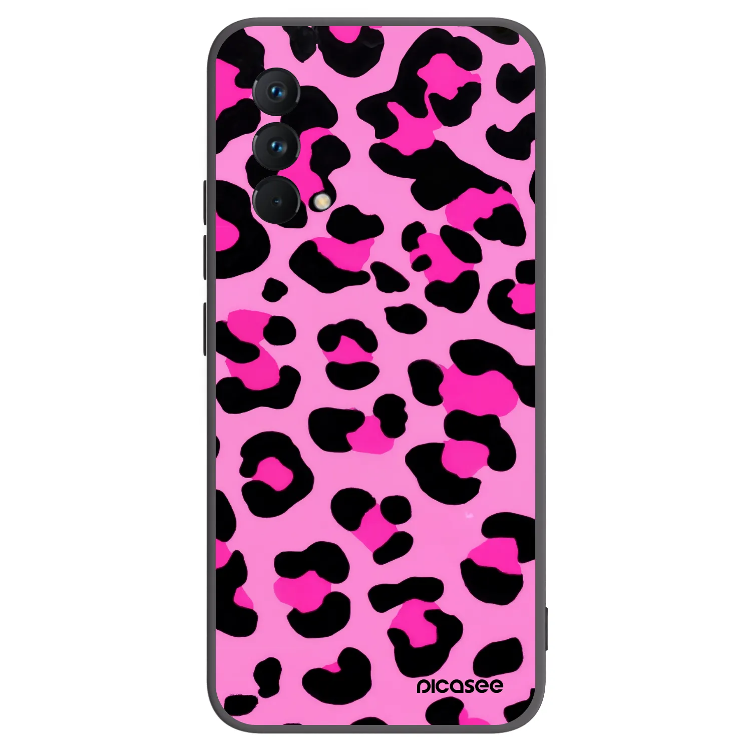 Picasee silikonowe czarne etui na Realme GT Master Edition 5G - Pink Tiger