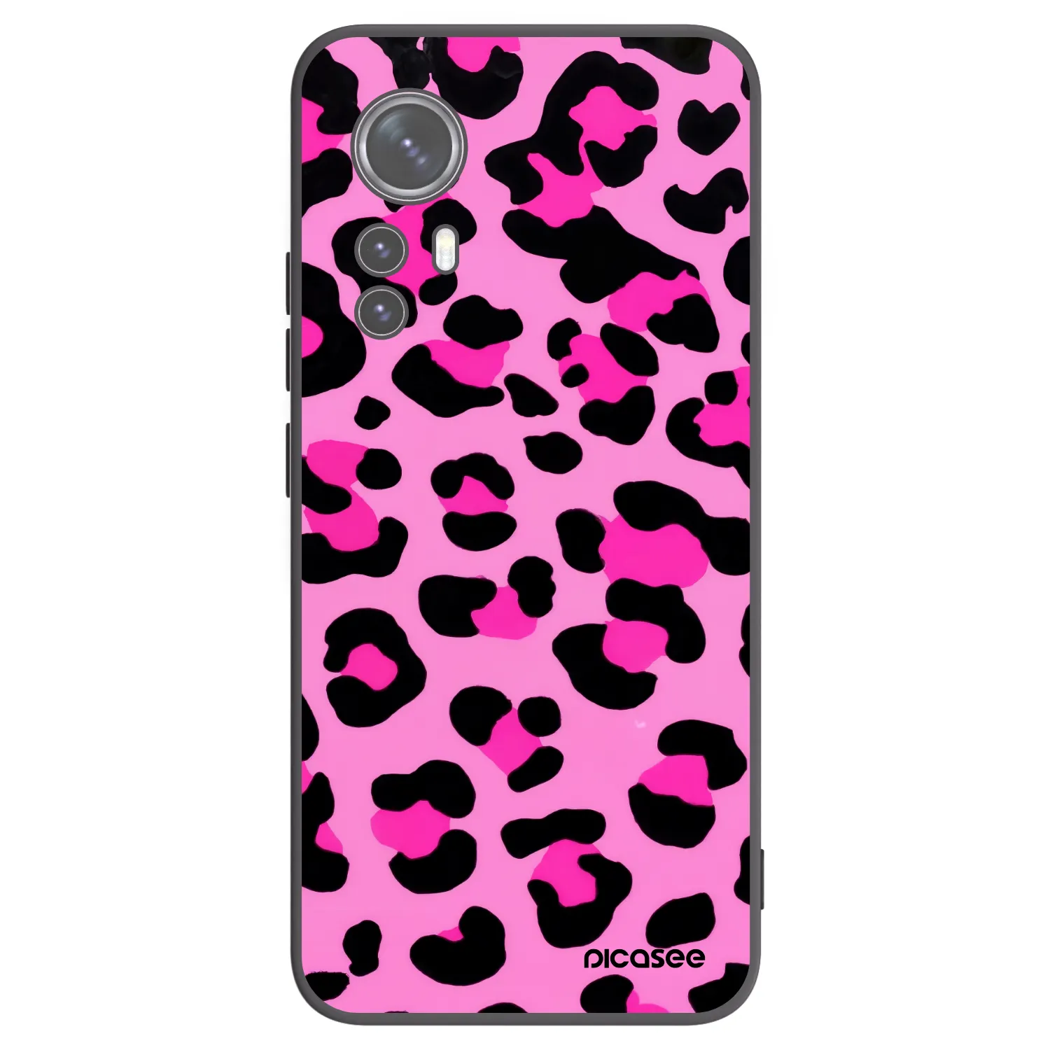 Picasee silikonowe czarne etui na Xiaomi 12 - Pink Tiger