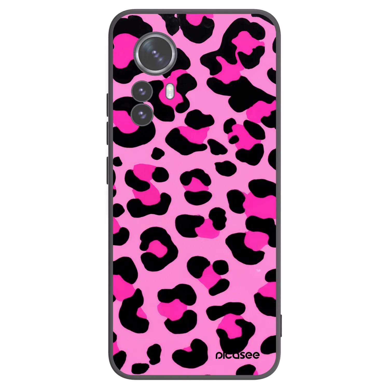 Picasee silikonowe czarne etui na Xiaomi 12 Pro - Pink Tiger