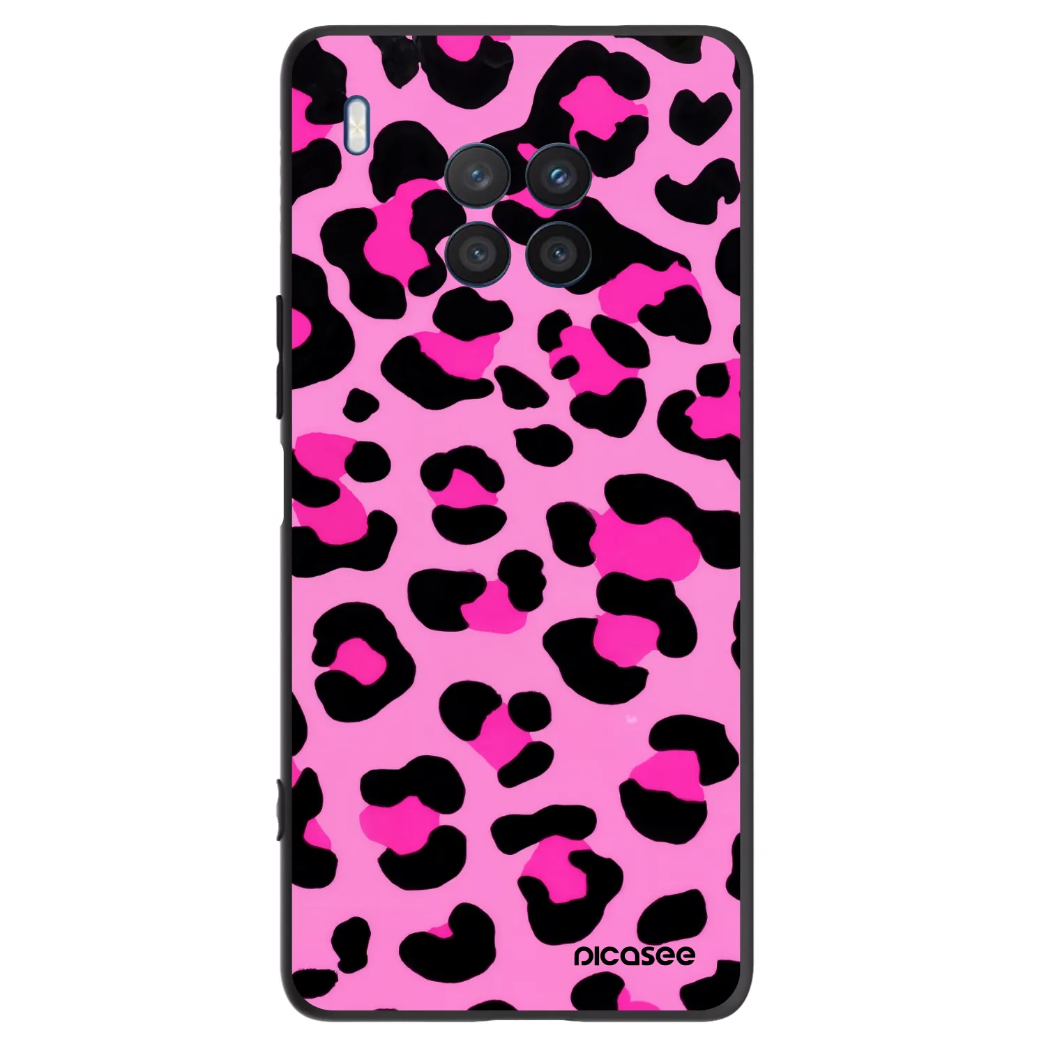 Picasee silikonowe czarne etui na Honor 50 Lite - Pink Tiger