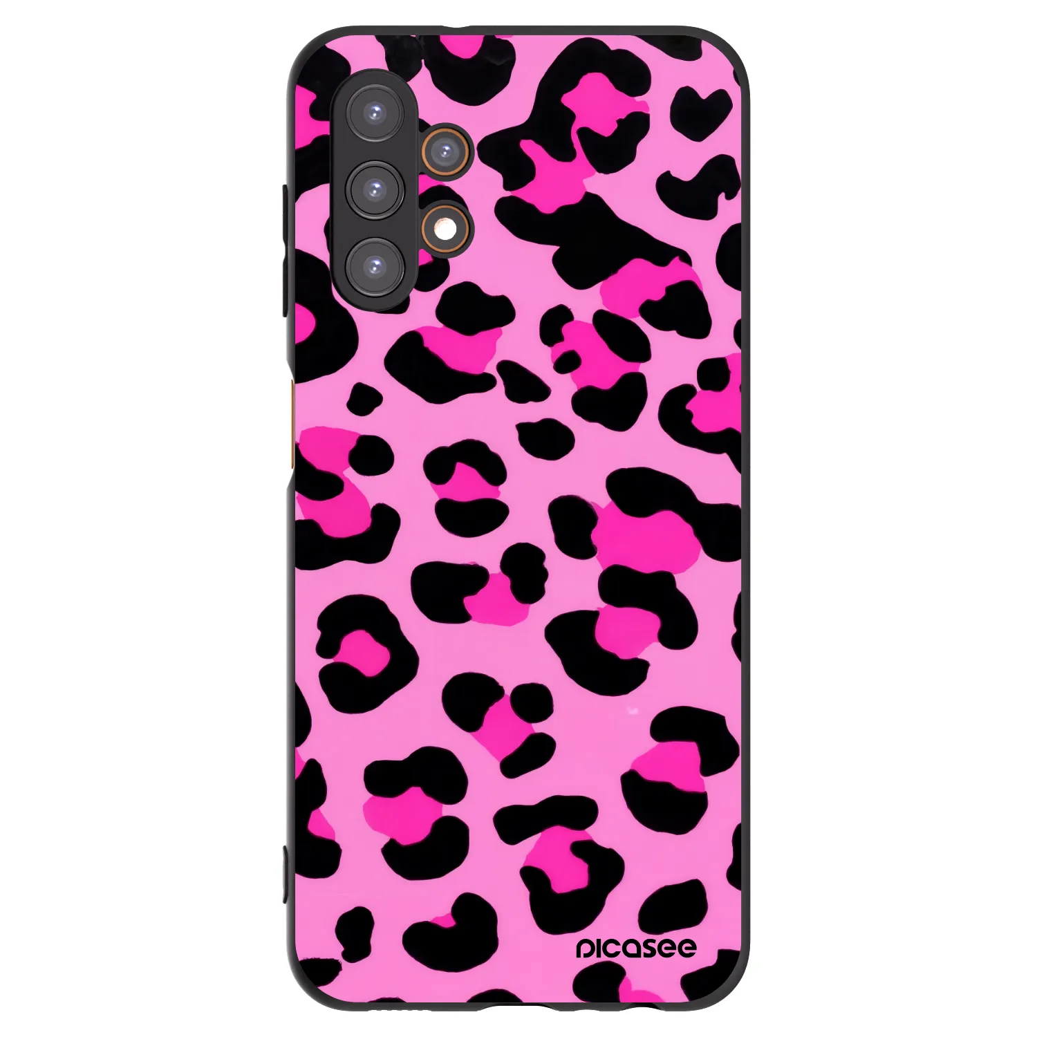 Picasee silikonowe czarne etui na Samsung Galaxy A13 4G A135 - Pink Tiger